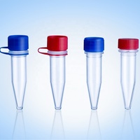 Microtube en plastique de 1,5 ml avec fond conique et bouchon à vis, tube de microcentrifugeuse pour laboratoire