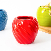 Pot de bougies en céramique à fond rond, pot de couleur premium vide pour la maison, vente directe d'usine, de haute qualité