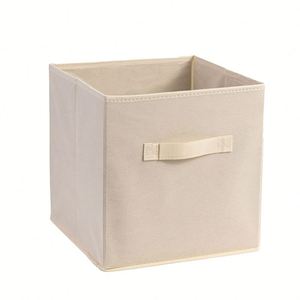 Houseware Foldable Cube Storage <b>Bin</b> with Handle Large Storage Cardboard Cabinet Box for Clothes Blankets Toys - Product Image 2