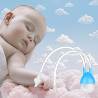 Pompe d'Aspiration Nasale en Silicone Coloré Anti-Reflux pour Bébés, Nettoyeur de Nez pour Nourrissons par Succion Buccale, Fournitures pour Bébés