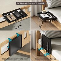 Étagère de chevet pliable en métal à clipser sur lit superposé, robuste pour dortoir universitaire, organisateur essentiel