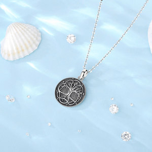 Changda 925 plata esterlina mujeres joyería familia Árbol de la vida colgante collar - Product Image 4