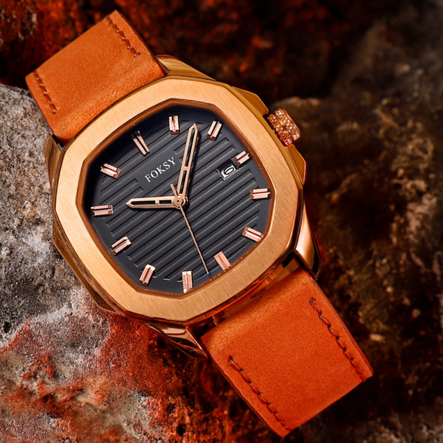 Waterproof OEM Manufacturer Classic Fashion Custom Logo Alloy Wrist Rectangle Luxury Quartz Watch for Men