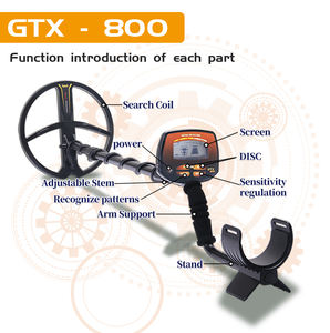 Gtx800 hazine avcısı altın devre metaller yeraltı altın dedektör makinesi çin Metal dedektörü 800 - Product Image 3