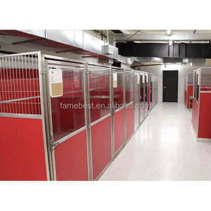 Pet yatılı toptan ticari kapalı paslanmaz çelik köpek kulübesi uzun çalışır - Product Image 1