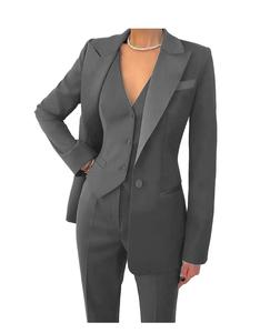 Nuevo último diseño de manga larga para mujer, trajes formales, conjunto de chaqueta y pantalones para mujer, trajes estampados para mujer - Product Image 5