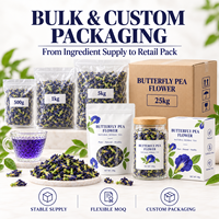 Fleur de pois papillon séchée, ingrédient pour tisane, thé aux fleurs bleues naturelles, fournisseur en gros