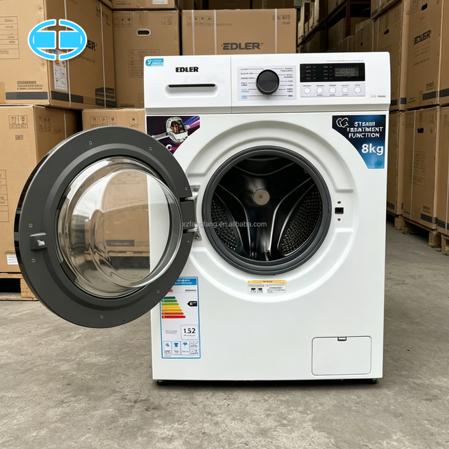 Washing Machine 8kg Fully Automatic Household Drum Front-loading Type in Stock Clean and Energy-efficient Model