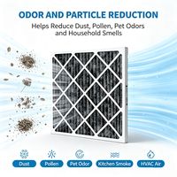 Filter AC Furnace Lipat Karbon Arang 16x25x1 20x25x1 untuk Sistem Pendingin Udara HVAC, Ventilasi & Pemurnian Udara Rumah Tangga