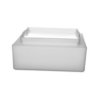 Abat-jour carré en verre givré blanc opale mat, vente en gros, couvercle de remplacement moderne pour luminaire de plafond
