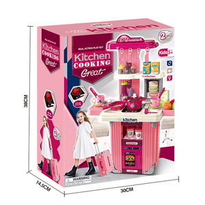 Ensemble de jeu de <span class=keywords><strong>cuisine</strong></span> rose SY avec lumière LED et son conception de valise portable <span class=keywords><strong>jouet</strong></span> de jeu de rôle interactif pour filles cadeau - Product Image 6