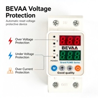 Protecteur de surtension et de sous-tension à reconnexion automatique 2P, interrupteur de protection basse tension 220V