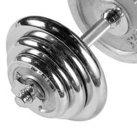 Équipement de gymnastique à domicile Haltères en fonte chromées personnalisées Haltères réglables Jeu de poids 40kg 50kg Acheter en ligne