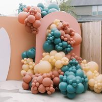 Ballons Feile Boho Brillants Arc-en-ciel 60 Pièces Rétro Bleu Teal Rose Poudré Orange Jaune Vert Sauge Thanksgiving Automne Bébé