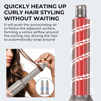 Vente en gros d'usine OEM ODM : Styler capillaire en céramique 7 en 1, 110 000 tr/min, 1400W, brosse sèche-cheveux avec cordon rotatif à 360° pour salon, 110V/220V