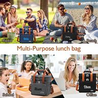 Sac à lunch isotherme personnalisé promotionnel avec bandoulière, sac isotherme imperméable en Oxford 300D pour les courses