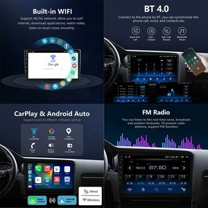 Lodark xe Stereo 9/10 inch 1 DIN âm thanh Máy nghe nhạc 64GB Android Auto Apple Carplay HD màn hình cảm ứng DSP FM Đài phát thanh xe wiif <span class=keywords><strong>GPS</strong></span> hệ thống - Product Image 2