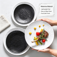 Nouvelle assiette plate en mélamine de qualité supérieure pour la restauration commerciale, plat à pâtes, steak à l'occidentale, usage domestique, style minimaliste nordique