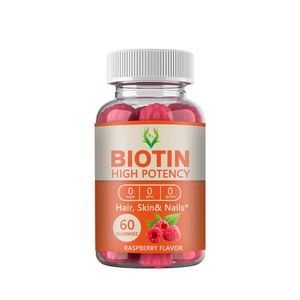 Gomitas de Biotina de Alta Potencia 5000MCG, Sabor Frambuesa, Favorecen la Salud del Cabello, la Piel y las Uñas para Mujeres, Gran Venta - Product Image 1