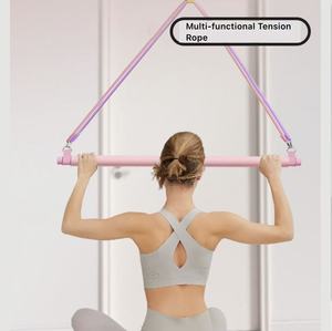 Fasce di Resistenza / Tubi per Fitness Yoga con Apertura sulla Spalla, Allenamento Schiena e Gambe - Macchina per Allenamento di Forza con <span class=keywords><strong>Pulley</strong></span> Alto per Lat Pulldown - Product Image 1