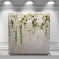 Stand Backdrop Photo Booth Bunga, Sarung Kain Backdrop yang Dapat Dicuci untuk Fotografi Pernikahan, Studio Foto, Pesta