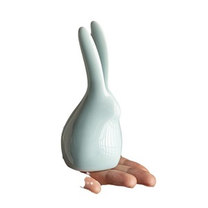 Figura de conejo de cerámica para té, mini portalápices, estilo fresco y lindo para decoración del hogar o sala de té - Product Image 5