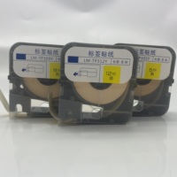 Stiker Label cocok dengan MAX 370/380/390 printer Label dalam 5mm 9mm 12mm ukuran tersedia dalam putih transparan dan kuning