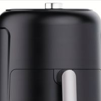 Friteuse à air électrique en plastique 2,6 L, contrôle manuel, carrée, 1000 W, efficacité énergétique, cuisson rapide, pot antiadhésif réglable