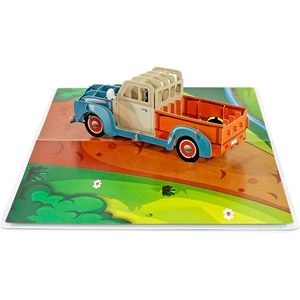 Tarjeta de Cumpleaños Clásica con Diseño de Auto en 3D para Hombres, Papá, Abuelo, Padrino, Impresión Digital en Papel, Laminado Brillante - Product Image 6
