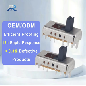 שורה כפולה חמש פינים אנכית togle מתג שקופית עם סוגר לטבול מסוג 12v 50ma עמיד pcb הר - Product Image 2