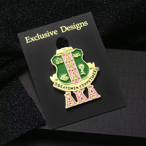 中国メーカー ギリシャ文字ピン 女子学生会 OPP ZPB DST エナメルピン 裏面カード付き - Product Image 5