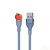Cable USB A-L de Silicona y Aluminio, Portátil y Ligero, 1m, Certificado MFi, para Teléfono Móvil, Auriculares, Cámara, Computadora, Alta Velocidad