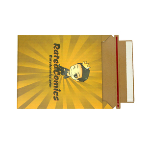 Boîte en carton ondulé durable avec logo personnalisé imprimé, poignée en plastique, pliable, à double rabat, 6x4x1, pour emballage cadeau de carnet - Product Image 6