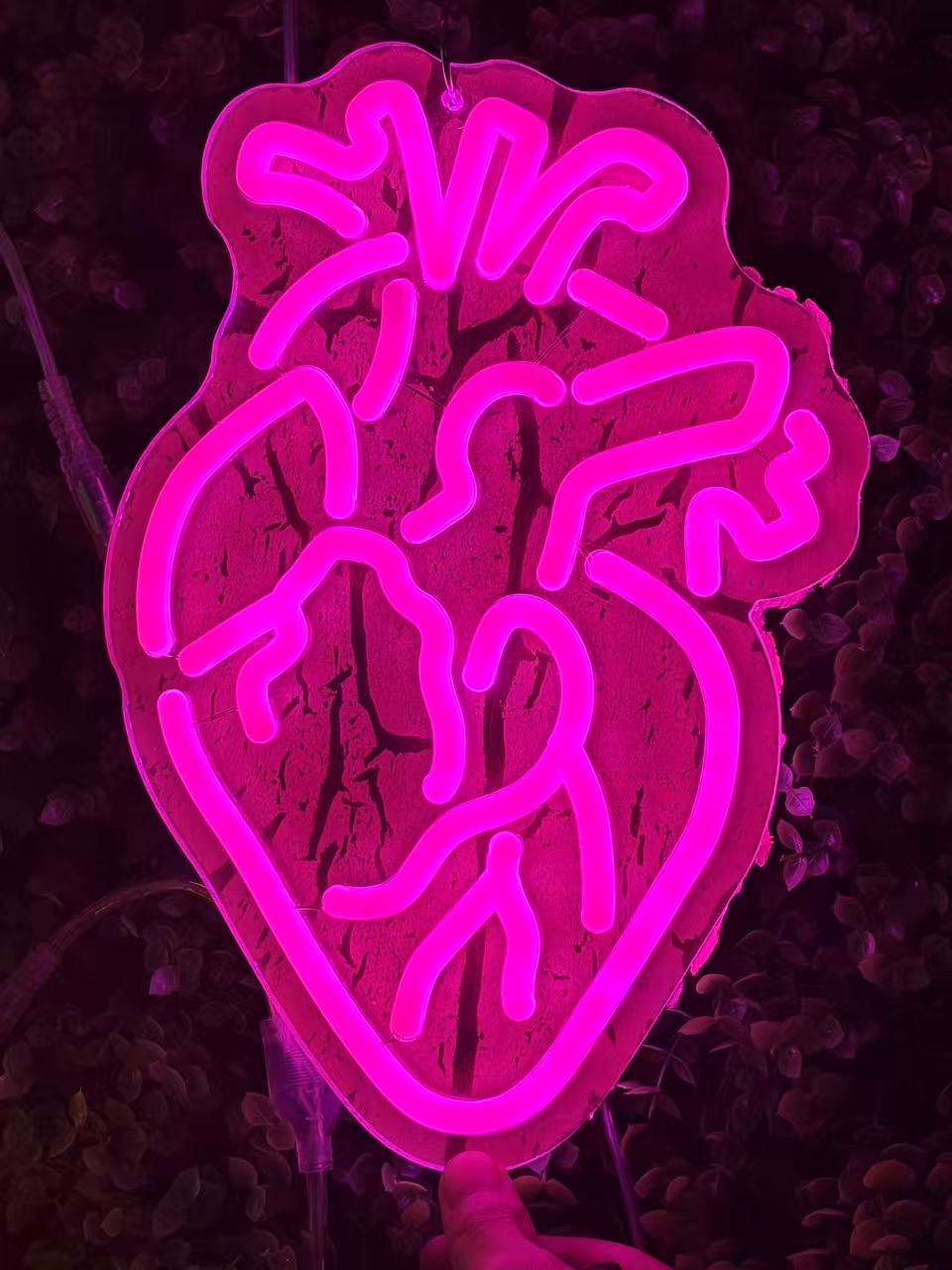 Factory Direct LED Neon Sign Lights Love Shape Acrylic Lamp Body for Table Living Room Bedside Window Reading