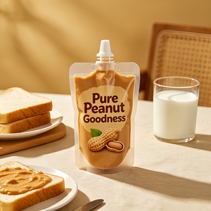 Bolsa de Embalaje Flexible Personalizada, Vacía, con Boquilla, de Grado Alimenticio, a Prueba de Fugas, para Mantequilla de Maní, Pasta de Sésamo, <span class=keywords><strong>Queso</strong></span> y Salsas - Product Image 3
