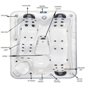 2025 moderne luxe grand <span class=keywords><strong>Balboa</strong></span> 4-6 personnes extérieur bain à remous <span class=keywords><strong>Spa</strong></span> Jacuzzier extérieur avec couverture jacuzzier extérieur pour la famille - Product Image 4