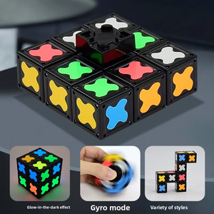 Giocattolo Luminoso al Buio e Fidget Spinner, Cubo Magnetico 3D, Blocchi da Costruzione, Gioco Educativo STEM - Product Image 3