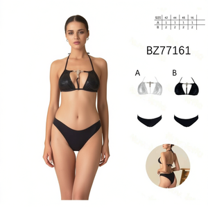 Costume da bagno intero HDJ taglie forti con controllo pancia, modello Halter Bodycon, taglie 46 48 50 52, colori Verde Rosso Giallo Blu - Product Image 1