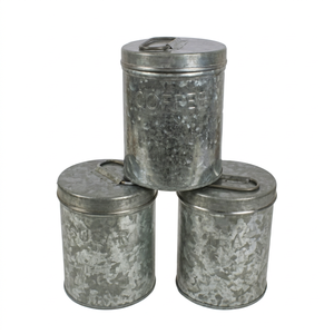 Recipiente de decoración Circular de Metal de alta calidad con tapas, gran oferta, precio al por mayor - Product Image 1
