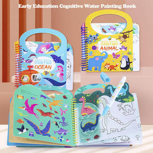 Livres <span class=keywords><strong>de</strong></span> coloriage à l'eau réutilisables pour les tout-petits, dinosaures, <span class=keywords><strong>animaux</strong></span> marins, jouets éducatifs précoces avec stylo à eau - Product Image 4