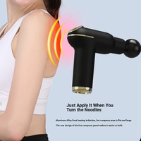 Mini pistolet de massage silencieux portable pour tissus profonds, 4 têtes, rechargeable par USB, pour le corps, la taille, le cou, le dos, les épaules