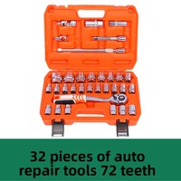 Ensemble d'outils de réparation automobile de 216 pièces, clé à cliquet, douilles, kit de réparation automobile, boîte en plastique, vente en gros par le fabricant