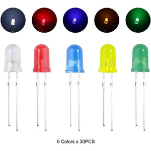 ELEGOO Kit de LED Surtido 3mm y 5mm Difundido Rojo Claro Resina Epoxi Paquete de 600 para Prototipos de Placas de Demostración - Product Image 6