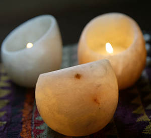 ที่ใส่เทียนทีไลท์ทำมือจากหินอลาบาสเตอร์ธรรมชาติ ดีไซน์ทันสมัย ตกแต่งบ้านหรูหรา เป็นมิตรกับสิ่งแวดล้อม กำลังเป็นที่นิยม - Product Image 2