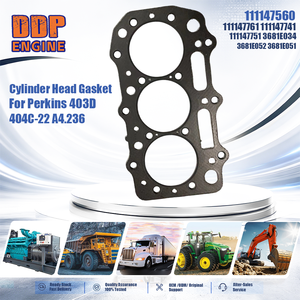 ปะเก็นฝาสูบ3681E051 3681E052เครื่องจักรก่อสร้างสำหรับ A4.236 404C-22 403D Perkins - Product Image 2