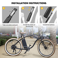 Batterie lithium rechargeable Hailong G80 48V 52V 20Ah pour vélo électrique, cellules 21700, remplacement 1000W