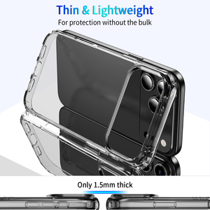 Ốp điện thoại trong suốt cứng bằng acrylic cho iPhone 17 Pro Max 17 Air 16E 15 14 Plus 13 12 Mini, chống sốc, mặt lưng trong suốt - Product Image 4