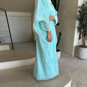 Zifeng OME moyen-orient Toga Cardigan femmes musulman brillant couleur unie transfrontalier Spot dubaï Cardigan jupe longue Abaya - Product Image 4