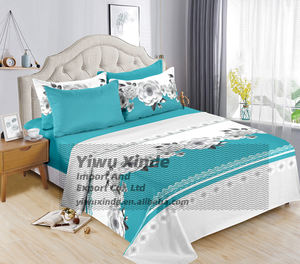 Ensemble de literie 6 pièces, drap-housse imprimé 100% <span class=keywords><strong>coton</strong></span>, taille king, avec taies d'oreiller, pour chambre à coucher, maison, hôtel - Product Image 3