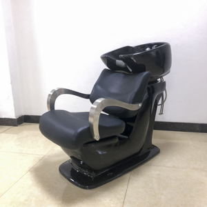 Factory Direct <b>Sales</b> of High-end Comfortable Electroplating Barber Shop Dedicated Semi-lying <b>Massage</b> Shampoo Bed - Product Image 3
